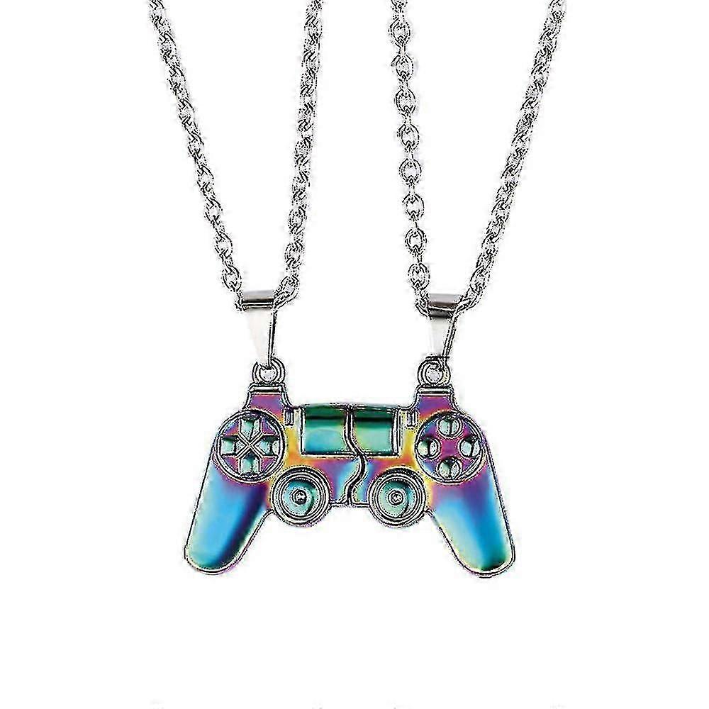 Magnetic Game Controller Necklace Couples Chain Pendant