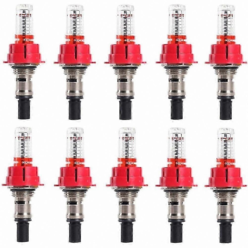 10 Pcs Underfloor Heating Manifold Flow Meters, 1/2 Inch Visual Flow Regulators for Heating Systems