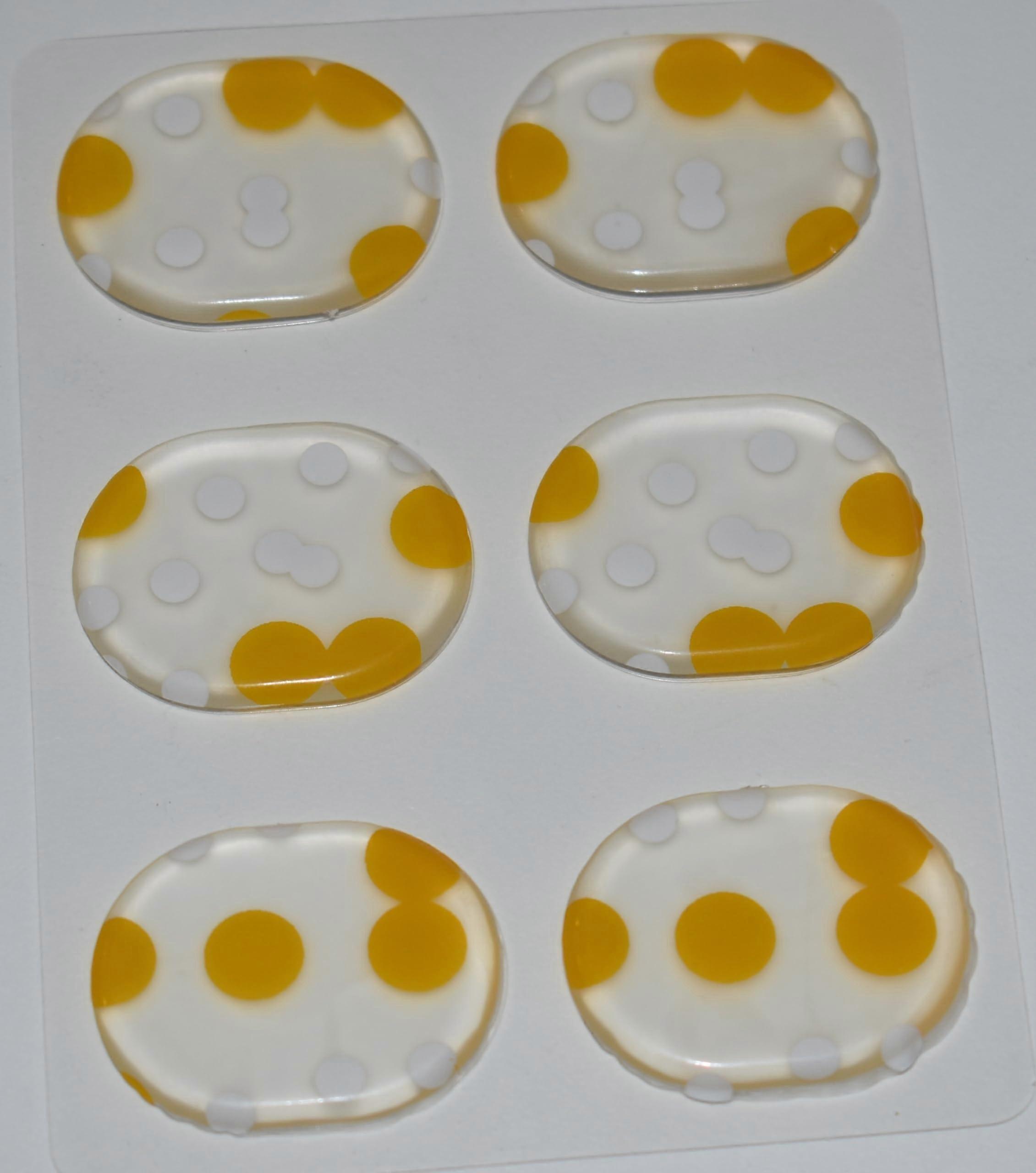 Drum Dampening Pads Yellow Dot 6Pack for Snare and Tom Precise Overtone Control Reusable