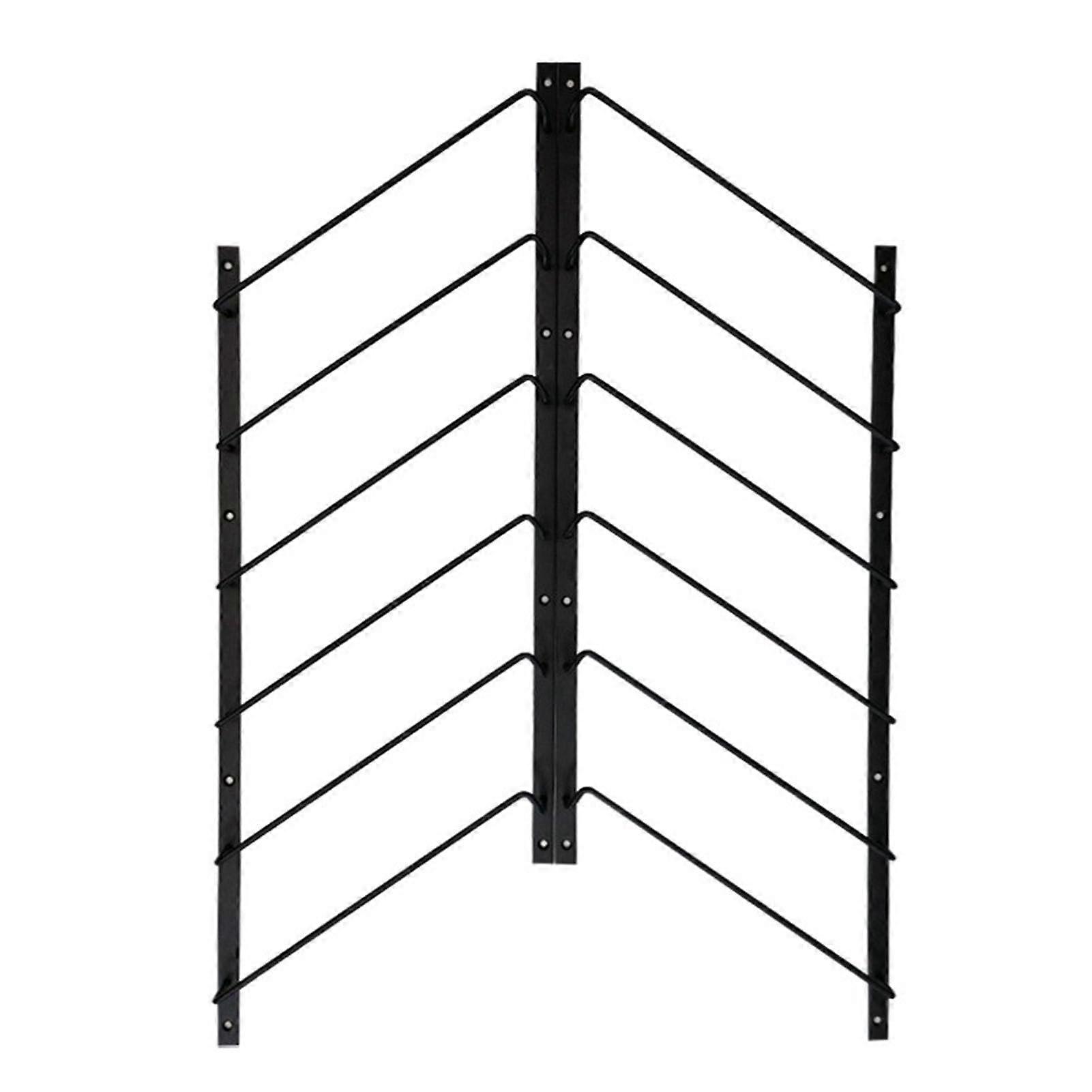 Tile Display Stand with Large Capacity Slots, WallMounted Metal Rack for Floor Tile Samples 28.6x70.6cm