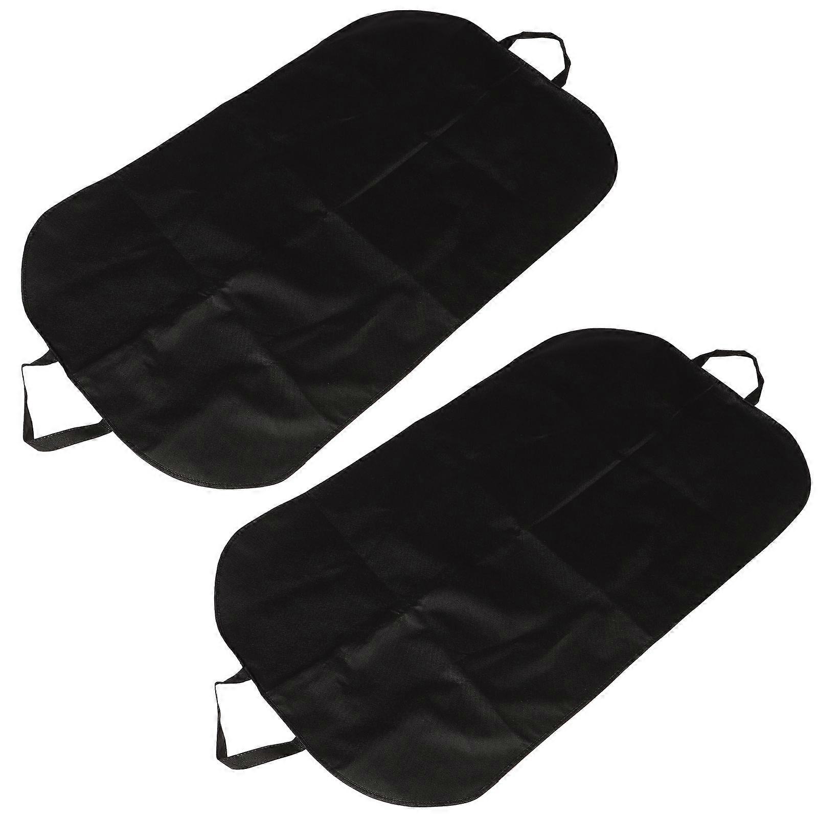 Suit Cover Hanging Garment Bag for Storage 2Pcs Black Clothes Protector Case