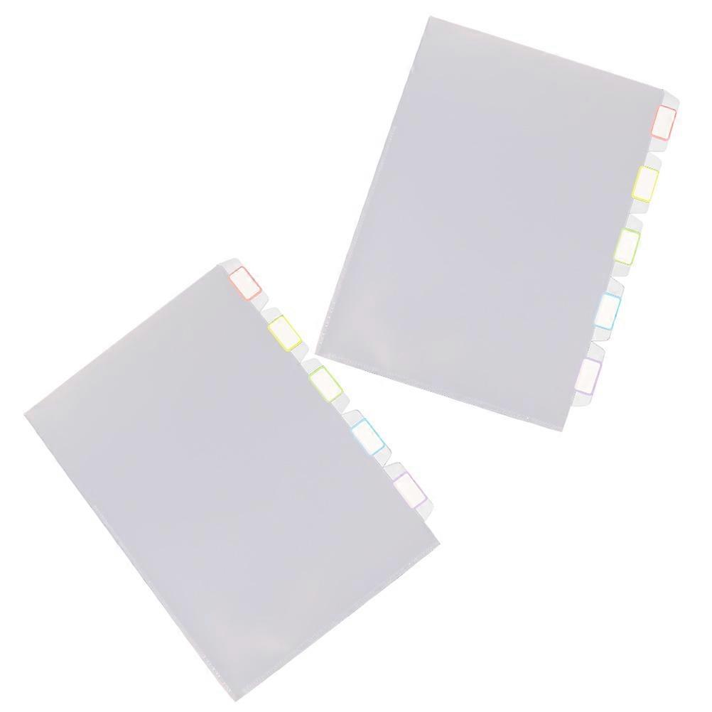 Thickened File Folders for Document Storage Office Use 2Pcs Plastic White