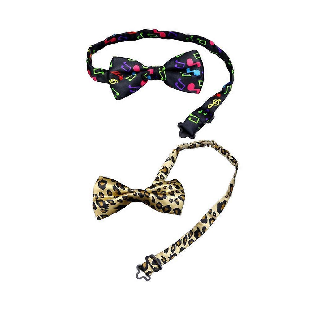 Stylish Bow Tie Wedding Bow Tie for Decoration 2Pcs Adjustable Printed