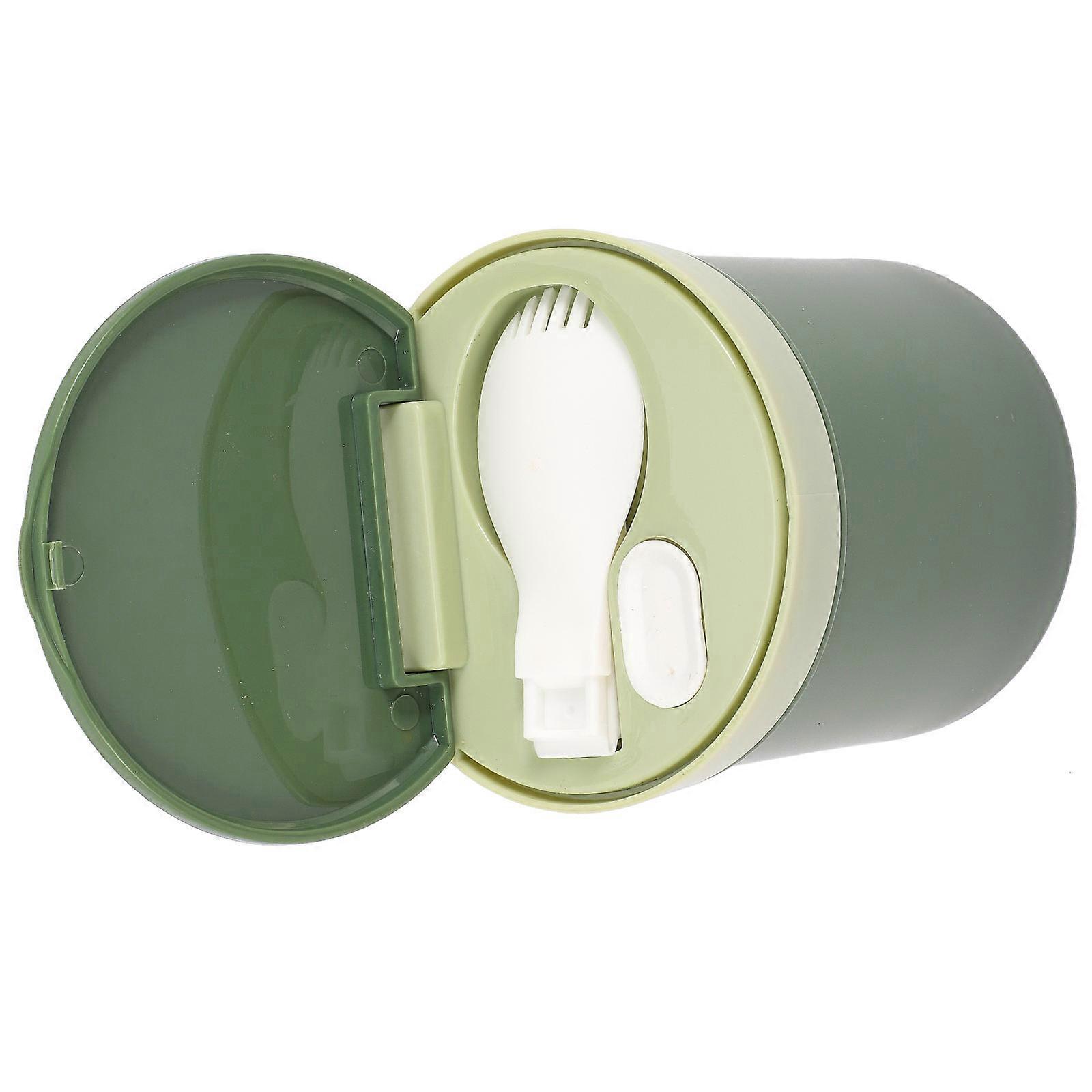 Portable Cereal Cup Microwaveable Leakproof Breakfast Container Green 10.00X9.60X9.60cm 1Pack