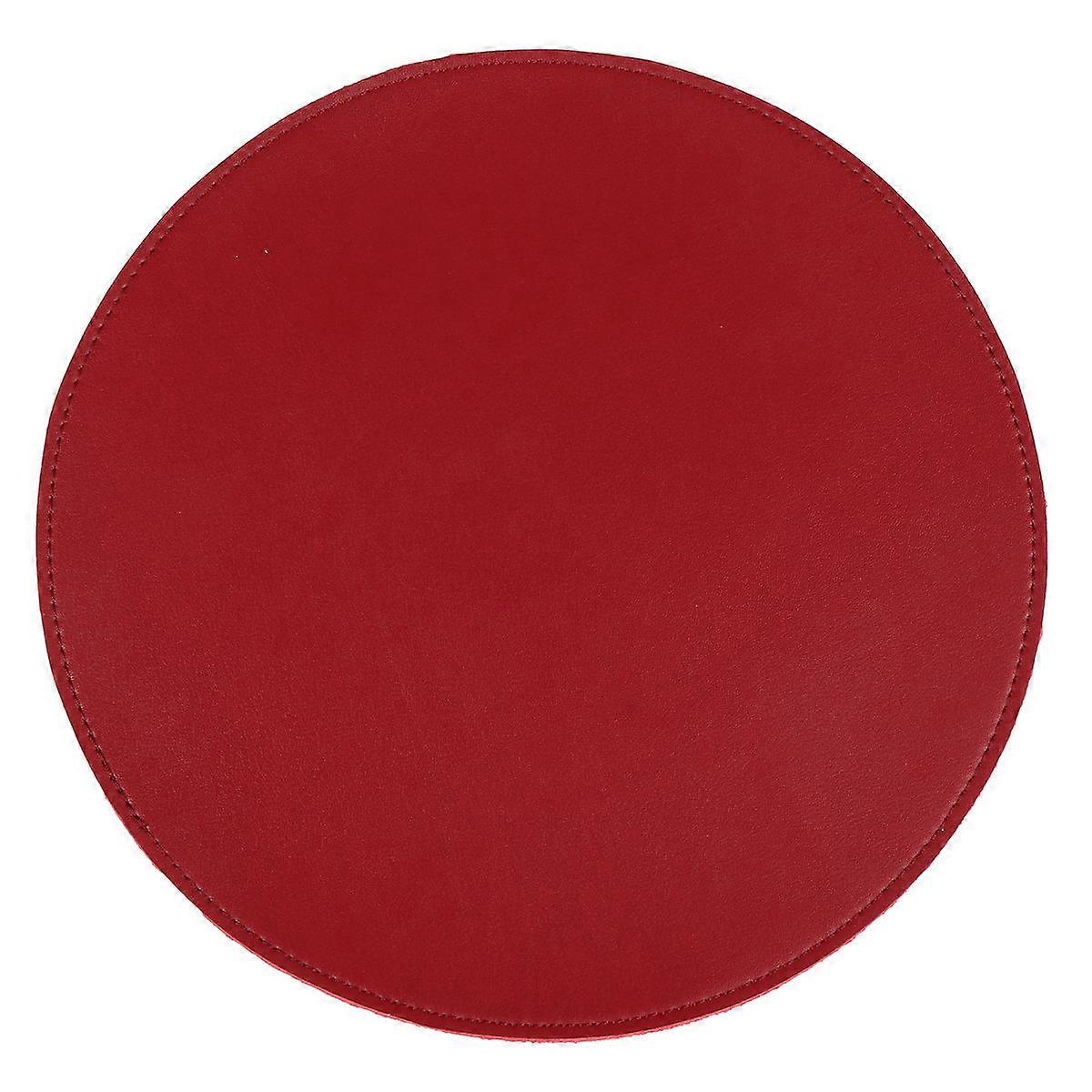 Round Mouse Pad Red for Computer Usable Laptop Mouse Mat