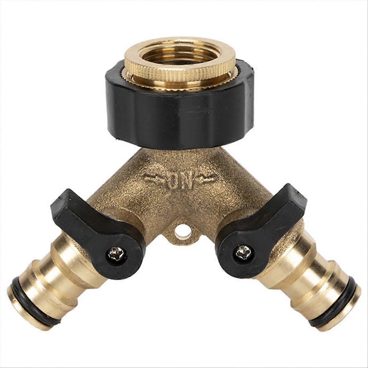 1PC 3/4In 4-Way Brass Plastic Garden Hose Splitter