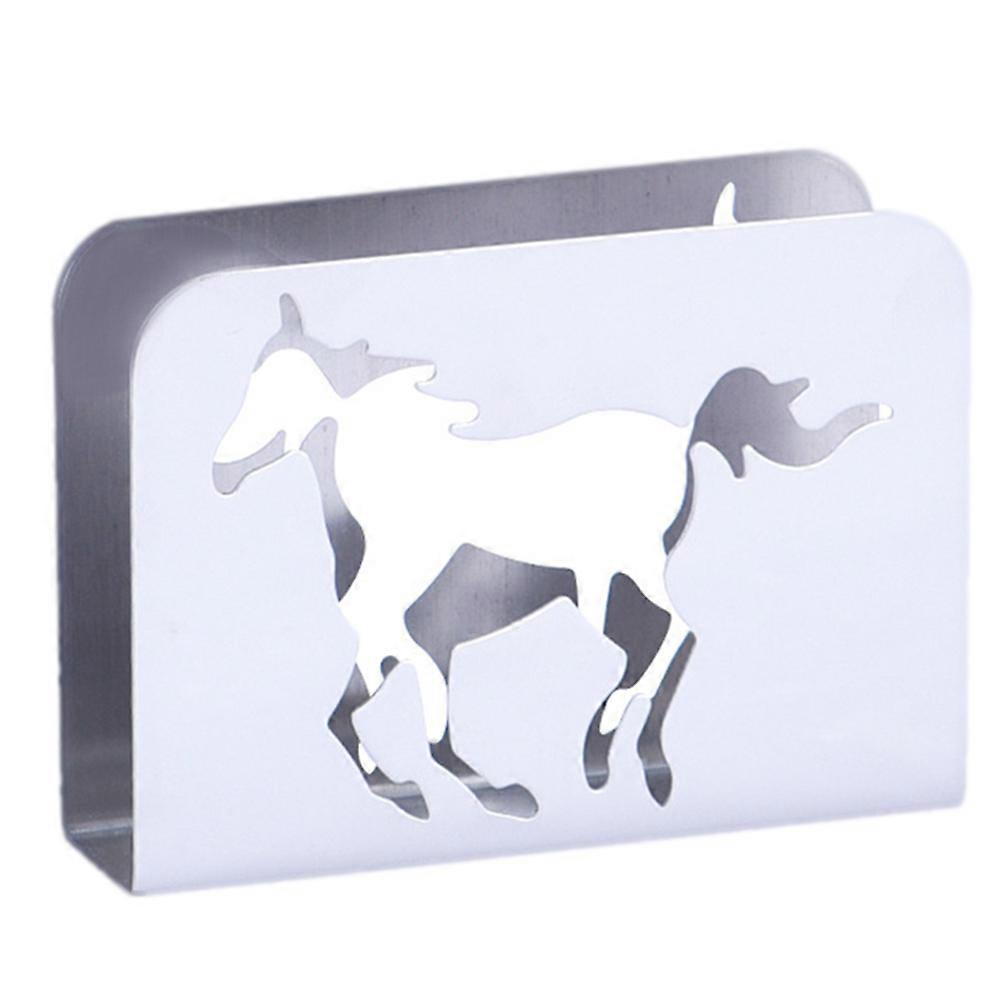 Metal Napkin Holders Rectangular with Rounded Edges Home Use Stainless Steel 1Pc