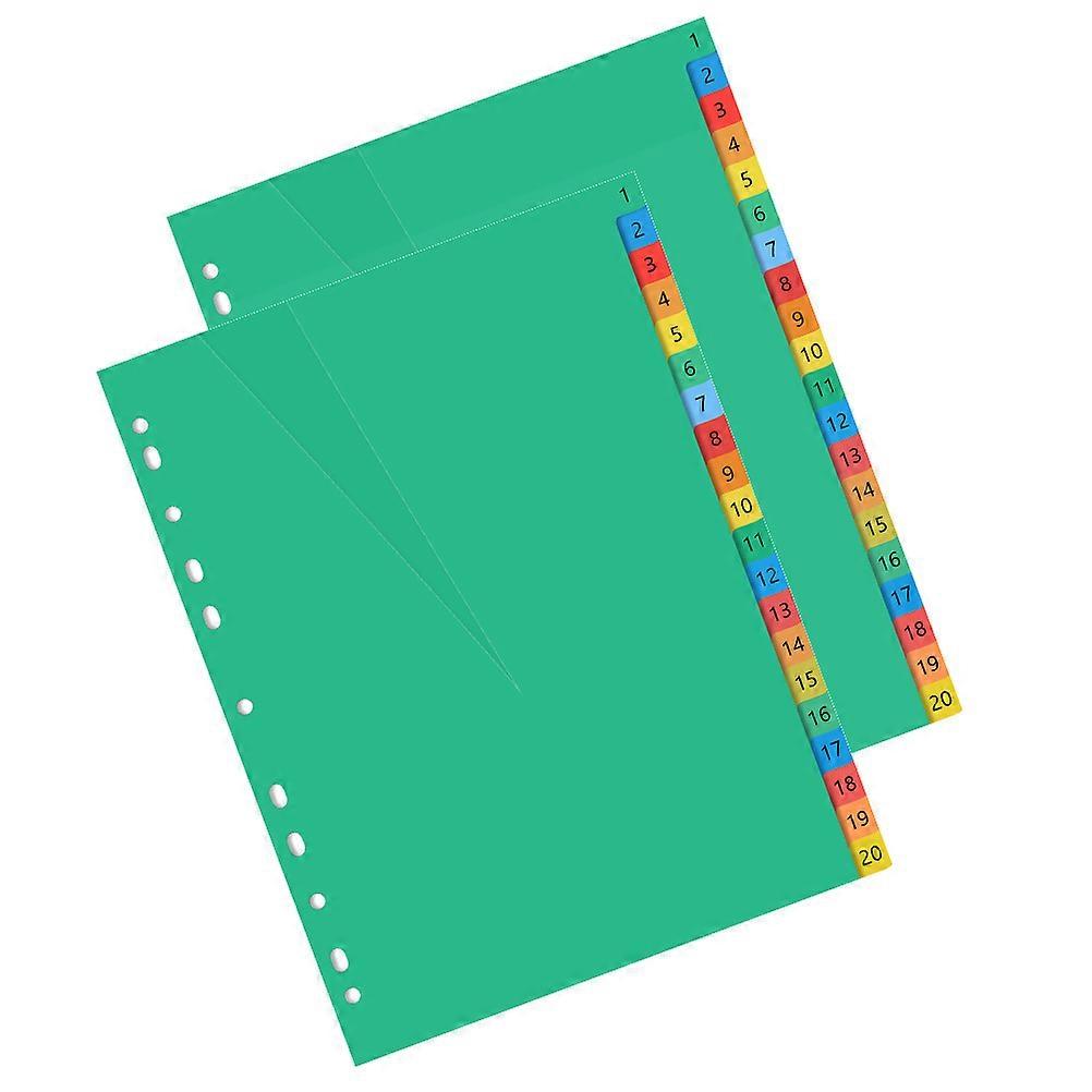 Colored Plastic Binder Dividers for Notebook 40Pcs Assorted Color Tabs