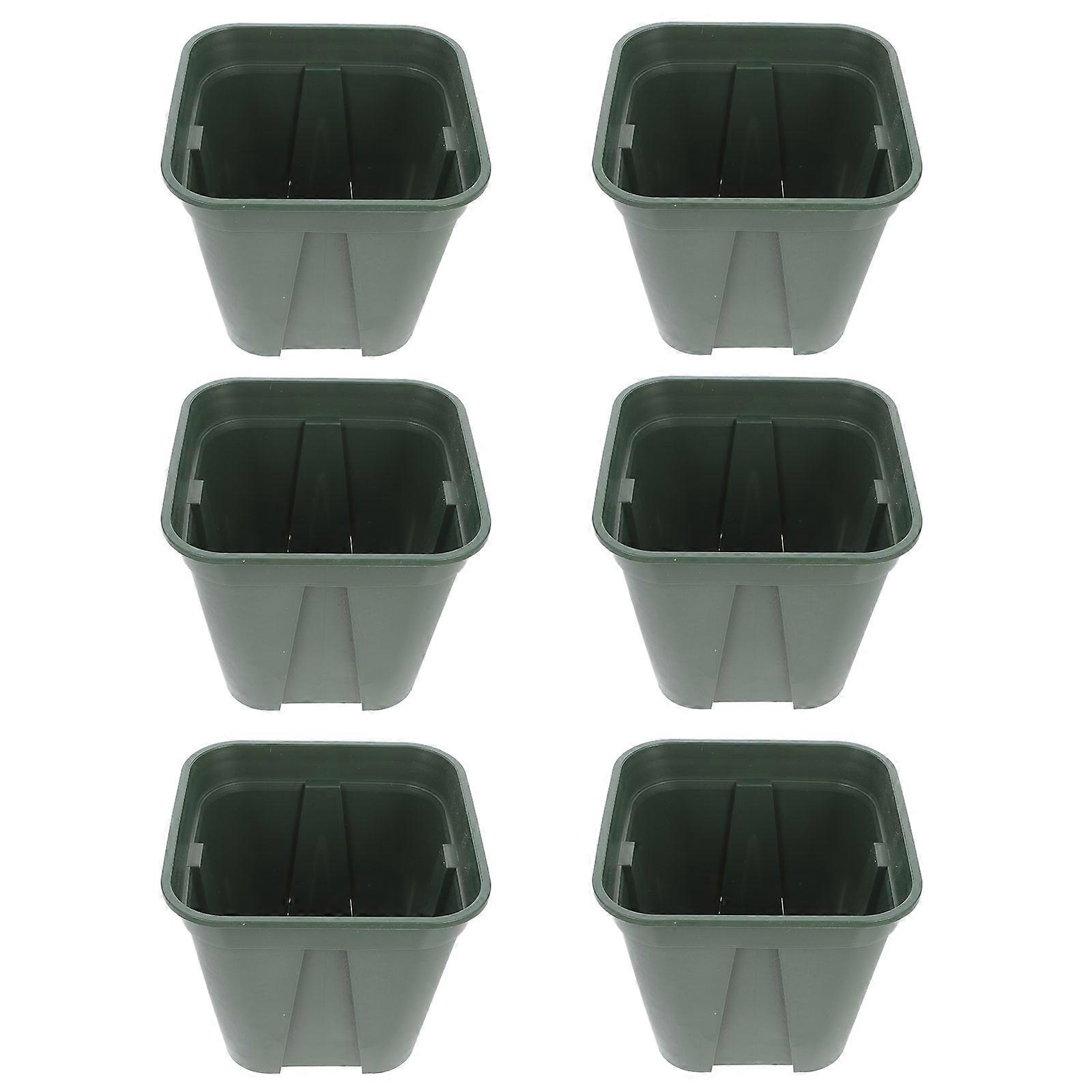 Root Control Flowerpots Plastic Gardening Container for Home Use 6Pcs
