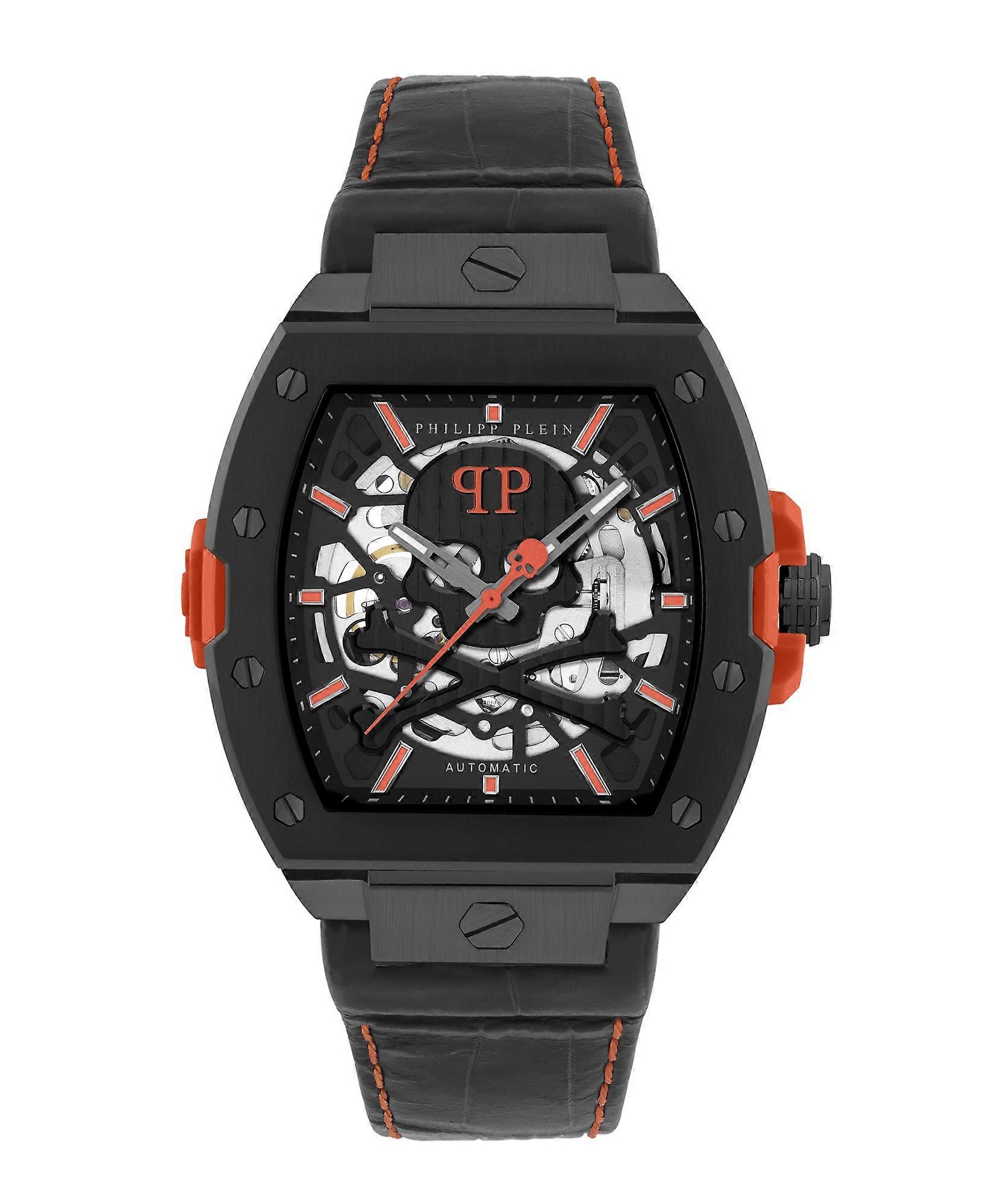 Philipp Plein Men's Automatic Watch THE KELETON 2.0 PWJFA1326 Leather