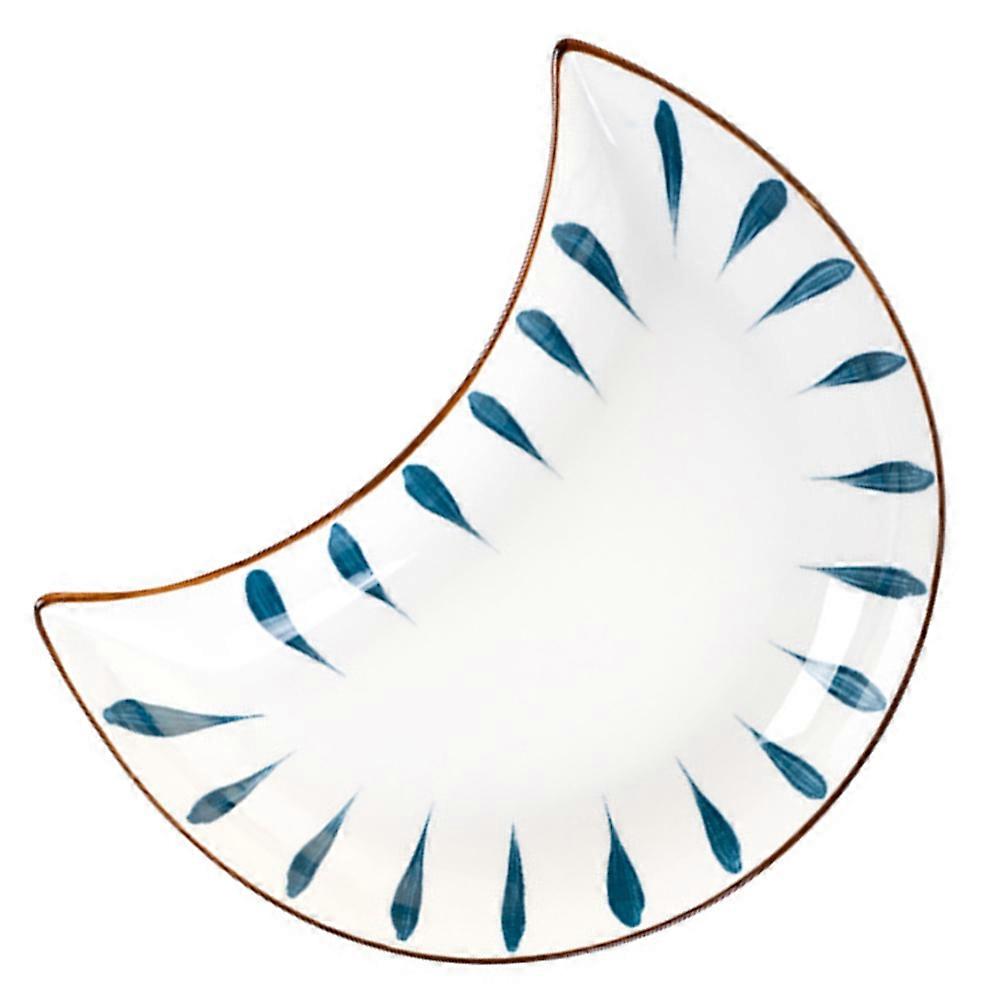 Moon Plate Ceramic Dining Plate for Dining 1Pcs Tableware