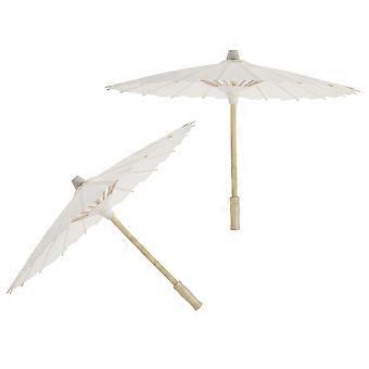 4pcs White Paper Parasol Umbrella Chinese Japanese Paper Umbrella Wedding Decoration (Diameter 30cm, Randoim Umbrella Handle Style)