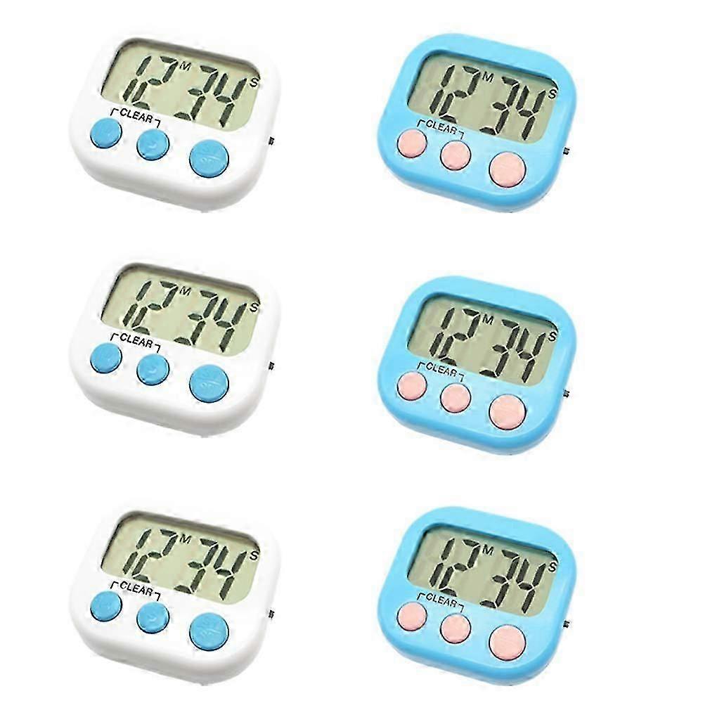 Multifunctional Timer Magnetic Backing Large Screen Countdown Countdown Digital Electronic Timer for Kitchen, Study, Sports (Blue) MMD
