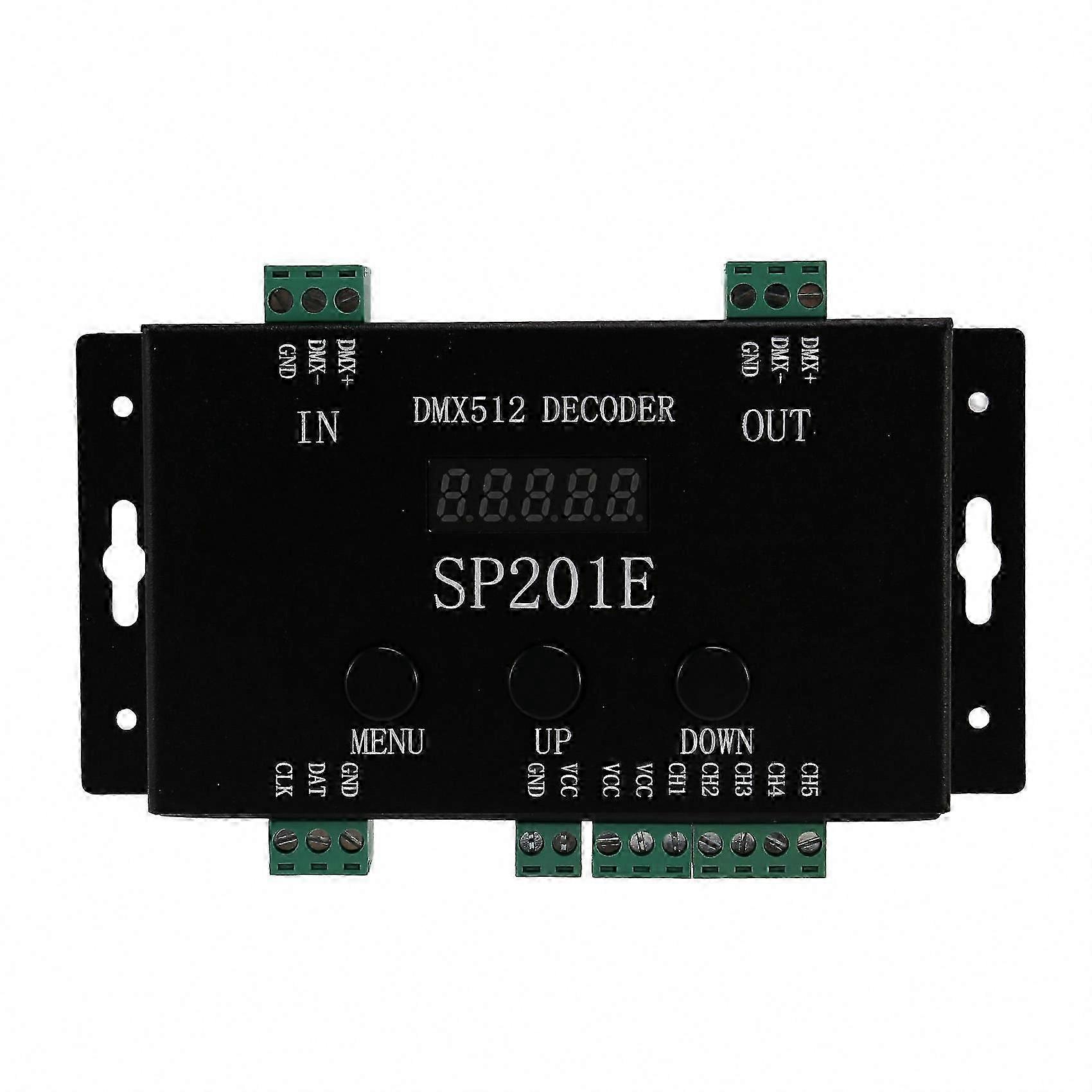 DMX512 to SPI Controller Decoder for WS2812B WS2811, Supports Multiple ICs, SP201E Model