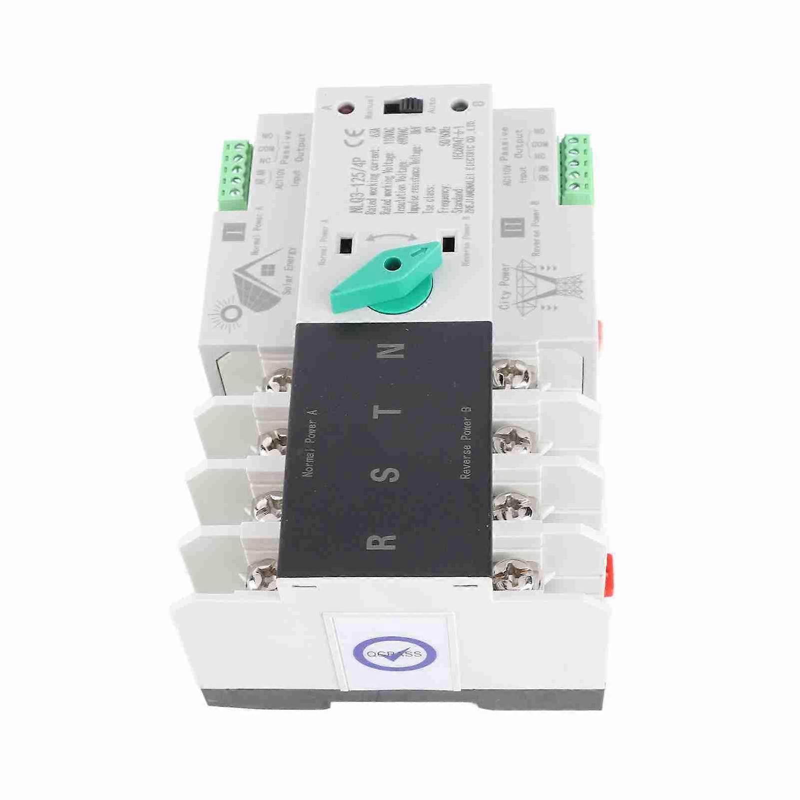 110VAC 63A Dual Power Automatic Transfer Switch 4P Quick Response Transfer Changeover Switch