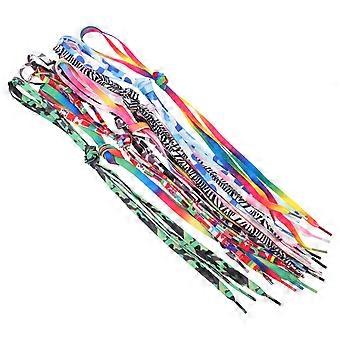 Sports Shoe Laces Outdoor Shoe Use for Decor 10Pairs Colorful Flat Shoelaces
