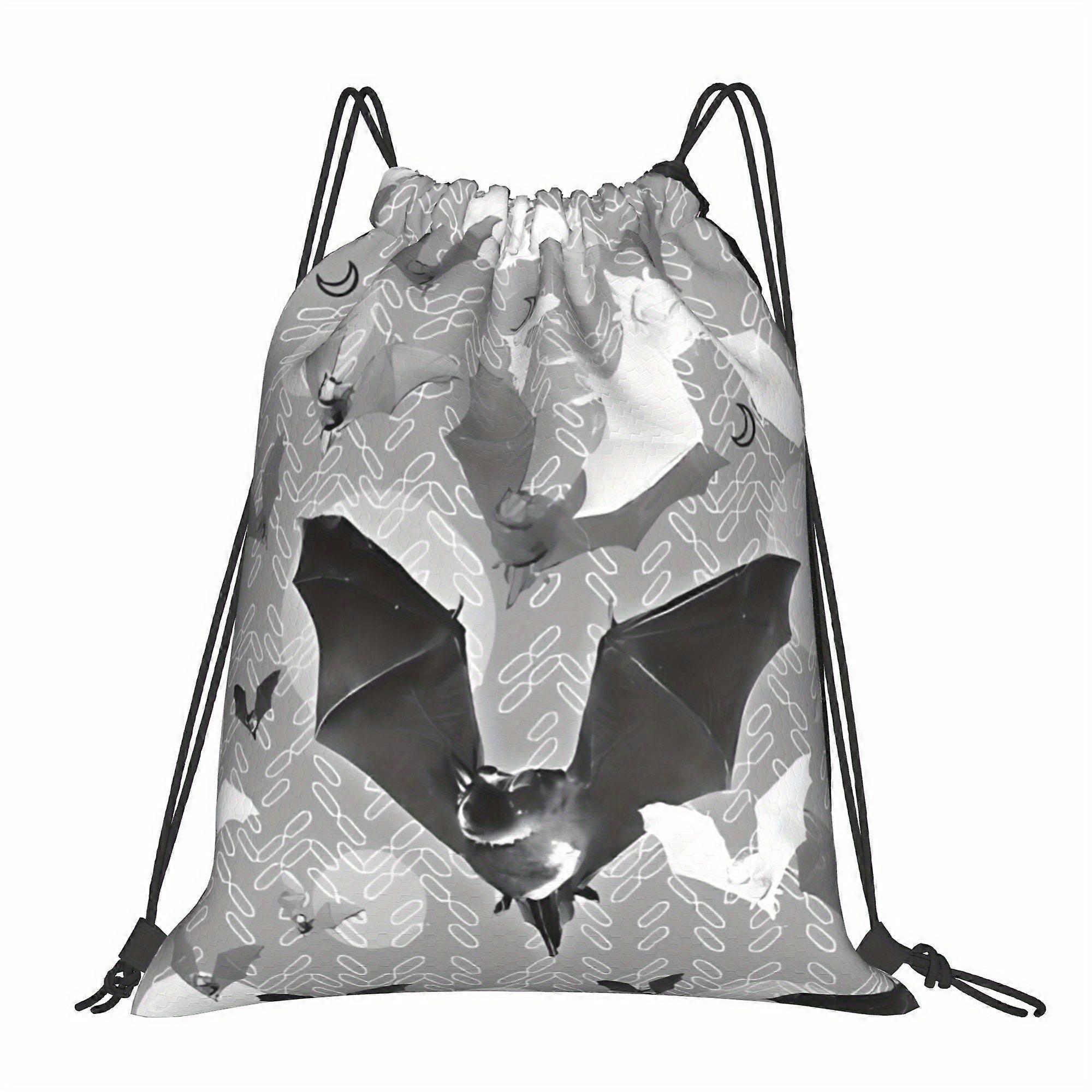 2D Flat Pull-String Bag, Bat Wing Pull-String Bag-Cqazw