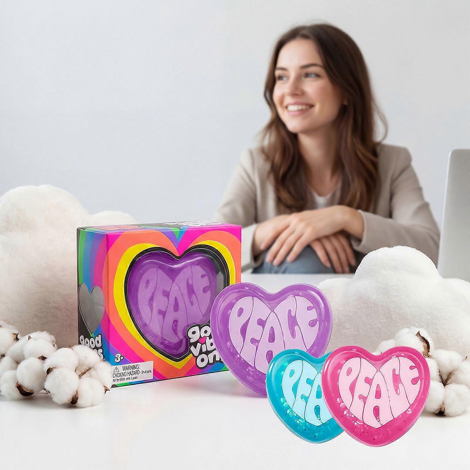 Blue Heart-Shaped Squeeze Toy