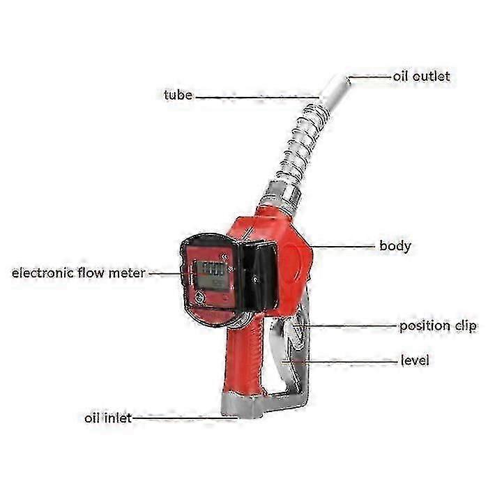 Auto refueling nozzle with integrated digital flow meter