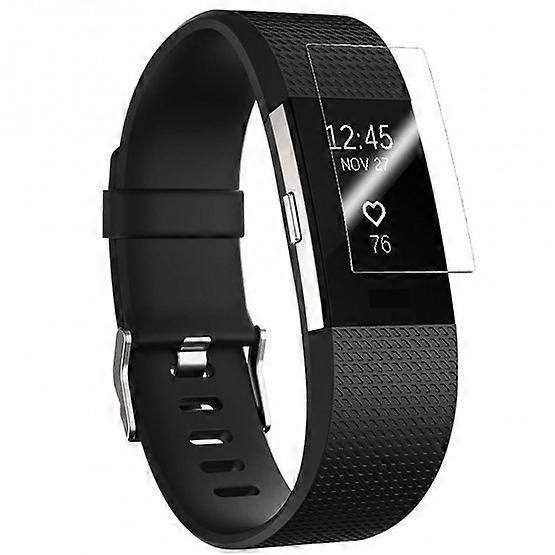 2pcs TPU Screen Protector Compatible with Fitbit Charge 2, Transparent