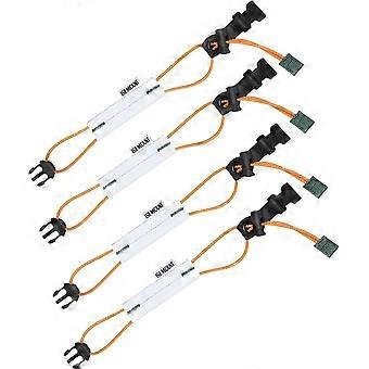 Reflective Cycling Pant Leg Straps, 4 Pack High Visibility Bike Ankle Straps for Night Riding, Adjustable Elastic Bicycle Pants Protector Bands