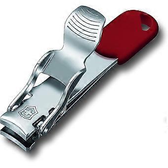Tesoura de unha (2 funções, tesoura de unha, alça para fixação) aço inoxidável, vermelho