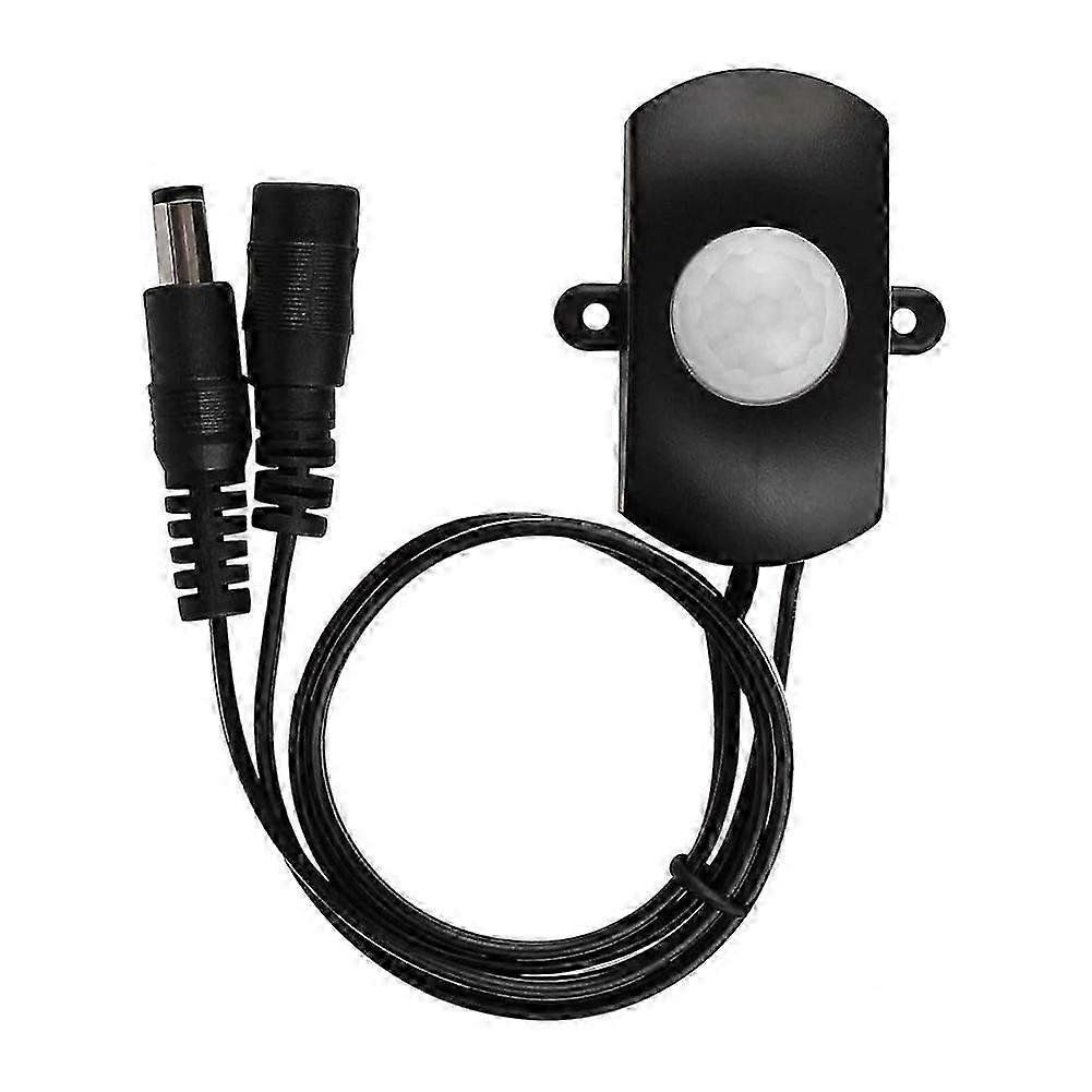 DC 5V-24V 5A PIR Motion Activated Sensor Switch with DC Coupler Cable compatible with LED Strip Light