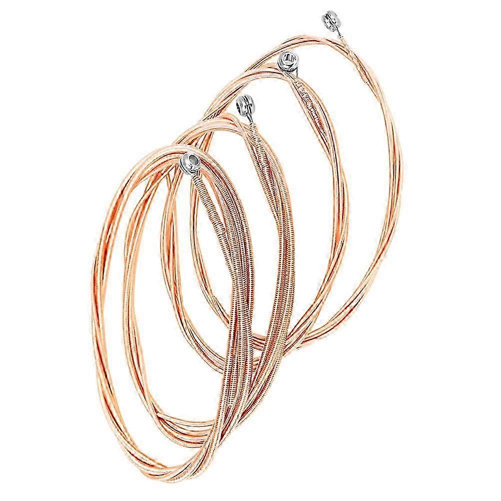 4Pcs Replace String Wooden-Bass Strings Alloy Wrapped Strings Bass Replace Metal Strings
