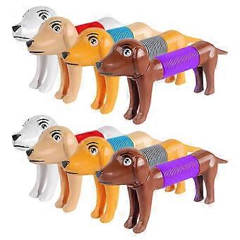 Telescopic Dog Shaped Fidget Toys Assorted Color 8Pcs Ideal For Festival Celebrations And Waiting Times