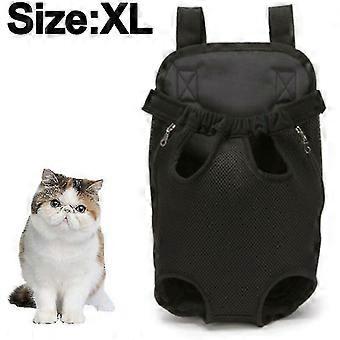 Chien de compagnie Sac à dos-Sortie pour animaux de compagnie Sac à dos-Sac à dos respirant portable Pet-Noir-XL
