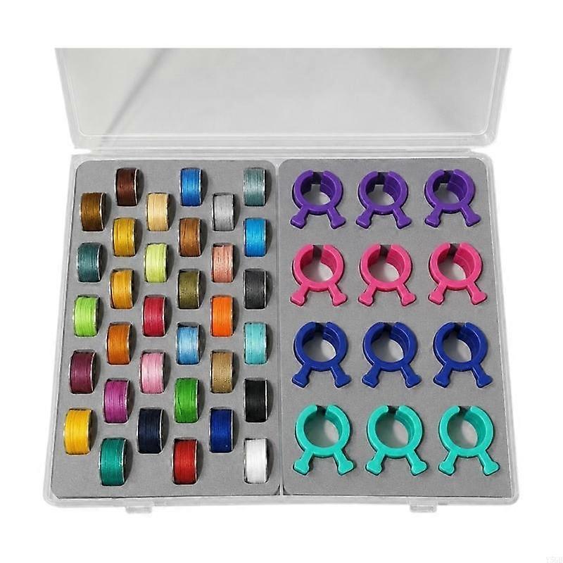 Sewing Thread Kit Fixing Clips And Storage Case For Clothes Mending Embroidery Model