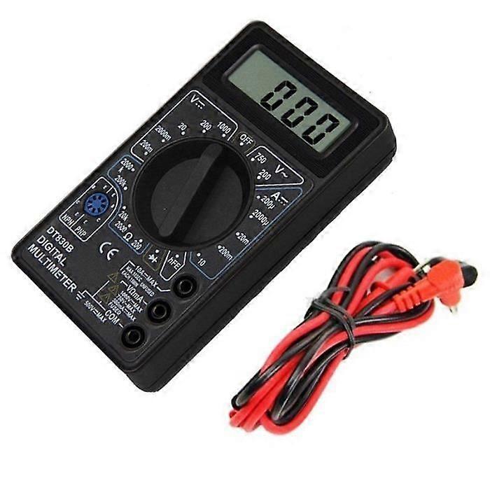 Ohmmeter Voltmeter Ammeter Digital Multimeter Tester Black