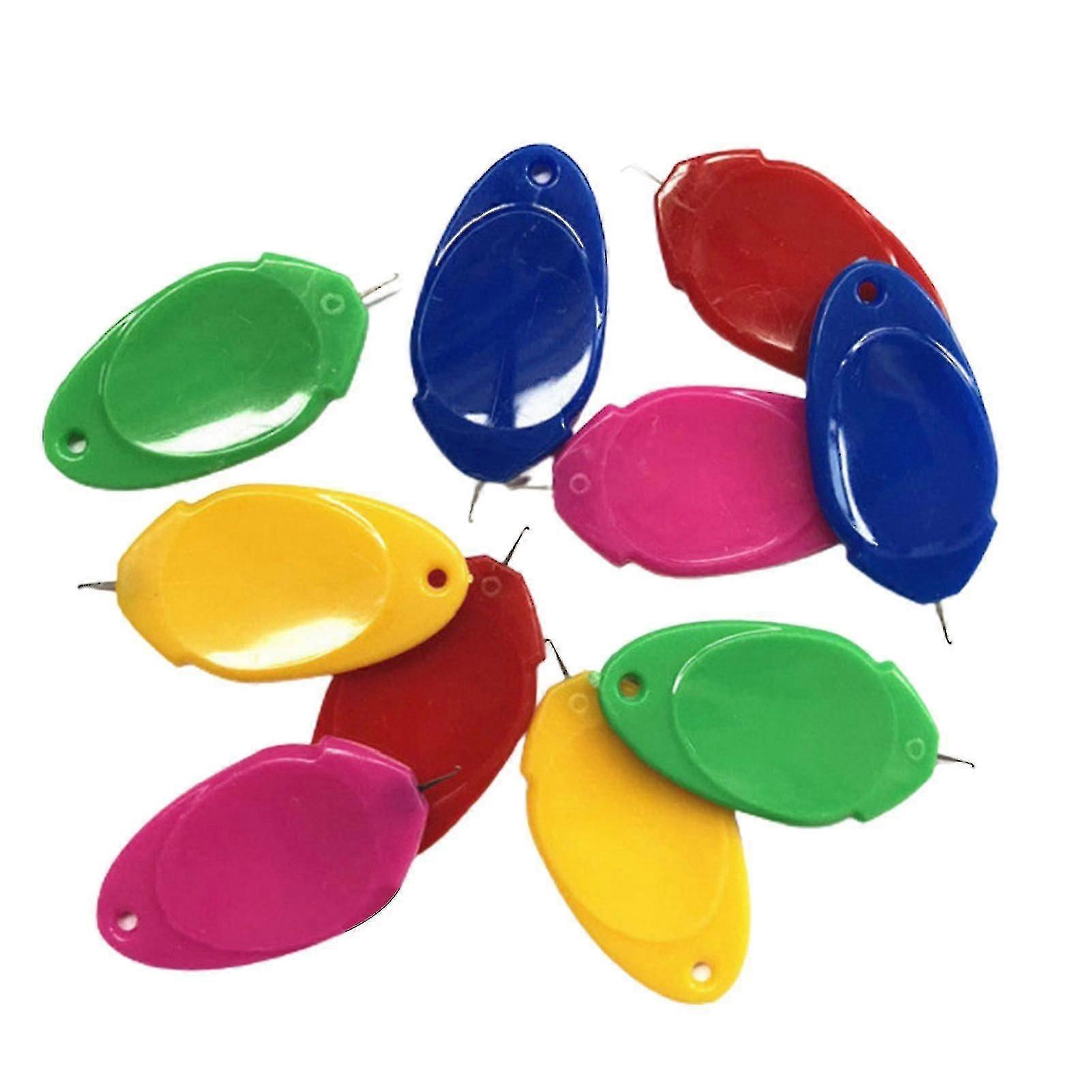 10pcs threaders automatic quick threading plastic convenient neddle threader sewing devices for hand sewing