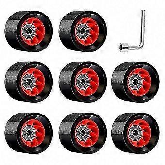 8 Pack 95A 58 mm x 39 mm indoor rolschaatswielen, PU slijtvaste wielen voor accessoires voor dubbele rolschaatsen