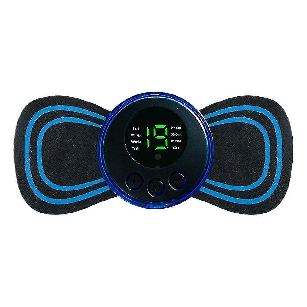 EMS Neck Massager - Rechargeable Cervical Pulse Patch with LCD Display Multi Mode