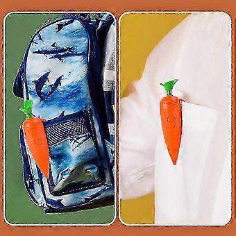 Novelty Carrots Design Press Type Recording Pen Portable Compact Easy To Carry Anywhere Travel Journal On-The-Go Notes.C8