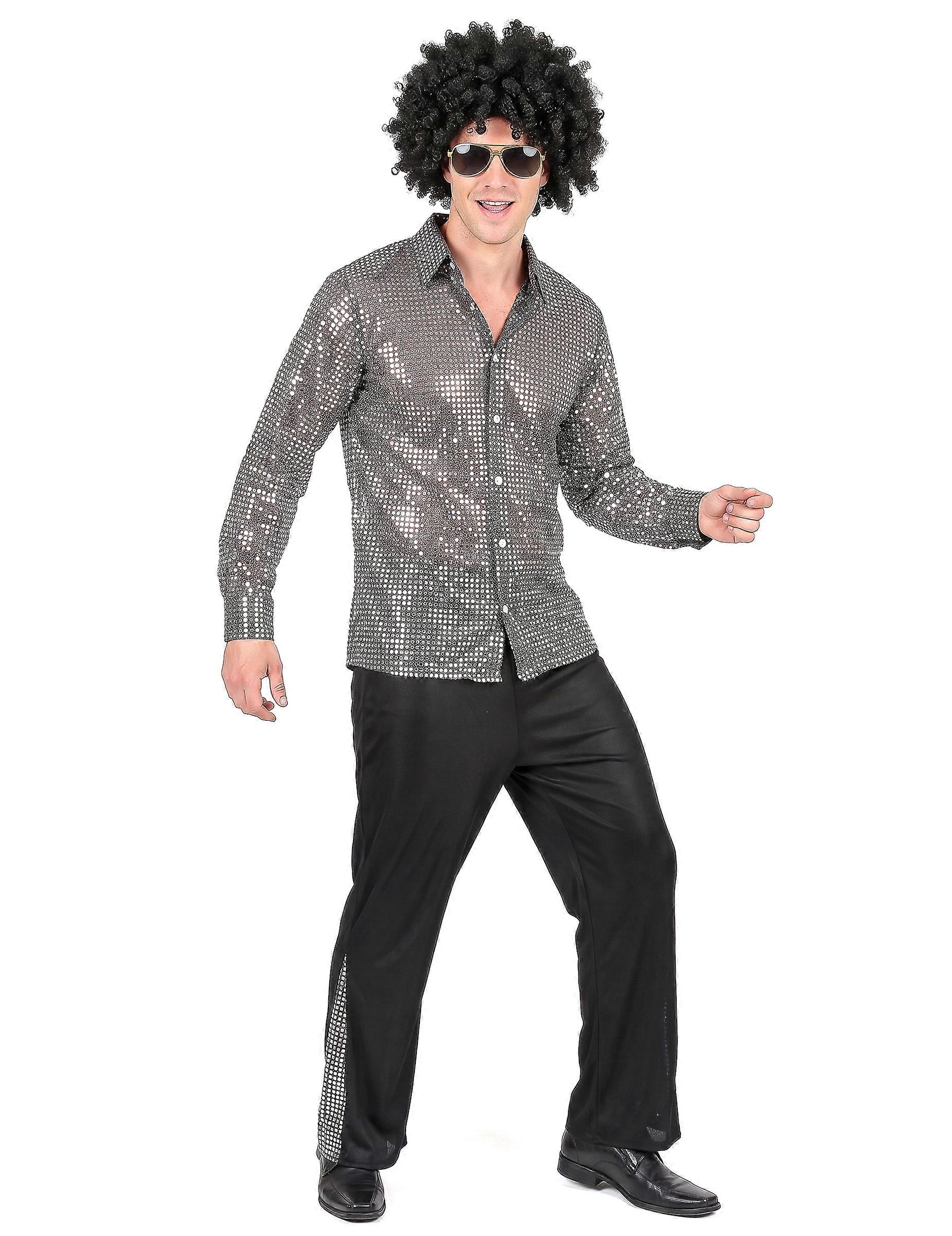 Men's silver disco costume