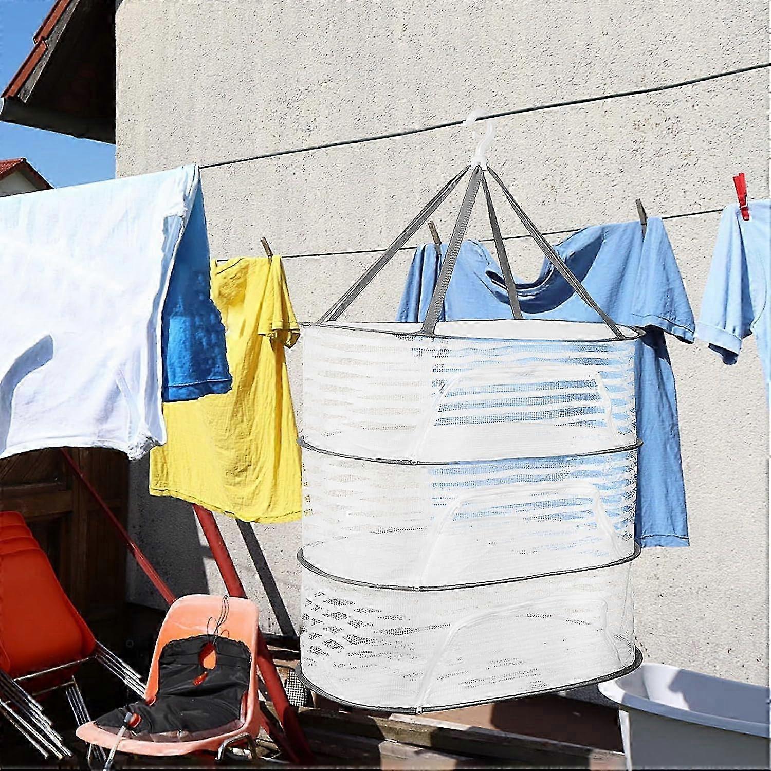 Windproof ThreeLayer Foldable Mesh Rack