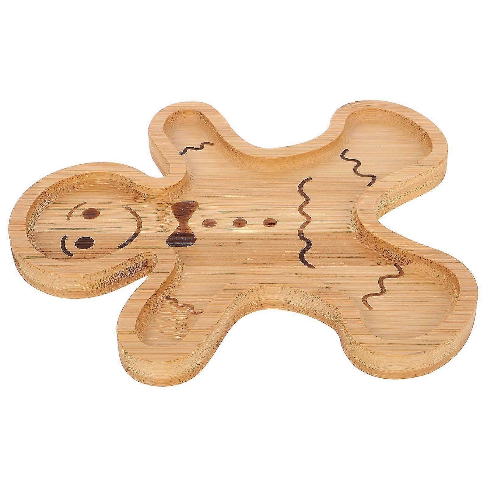 Solid Bamboo Gingerbread Serving Platter