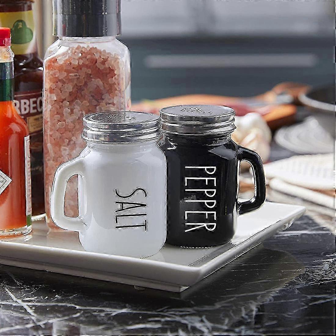 Lead Free Glass Salt Pepper Shaker Set