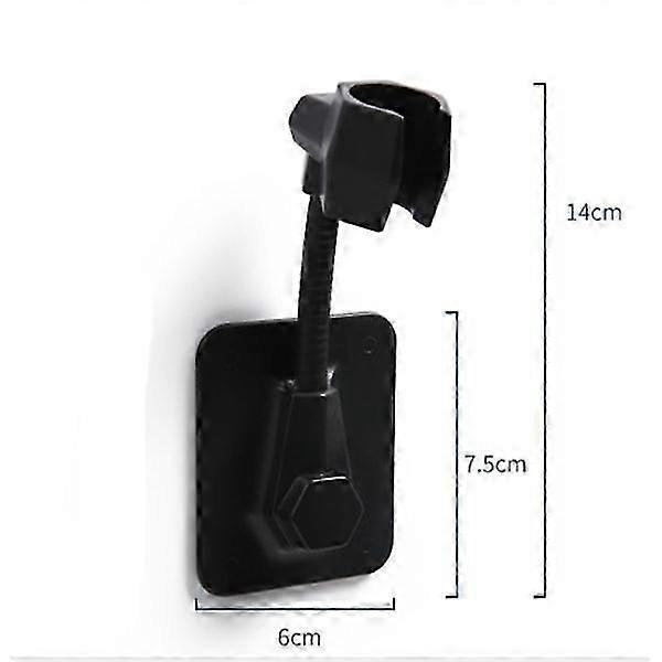 Black Self-Adhesive Shower Wall Mount Bracket compatible with Bathroom Storage & Organization