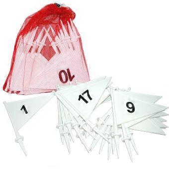 Exceptional Premium Quality and Patrick PVC Numbered 1-20 Marker White Flag Set