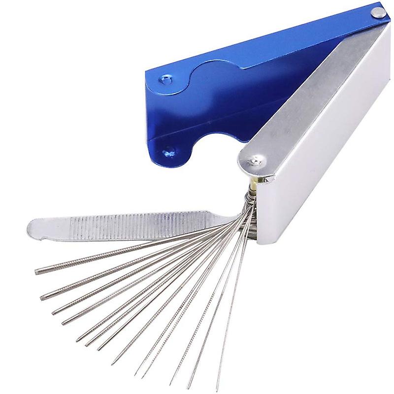 Guitar Nut Bridge File Set Luthiers Tool Box 13 Sizes Of Files 1 Flat File For Guitar Banjo Mandolin Bass String Groove