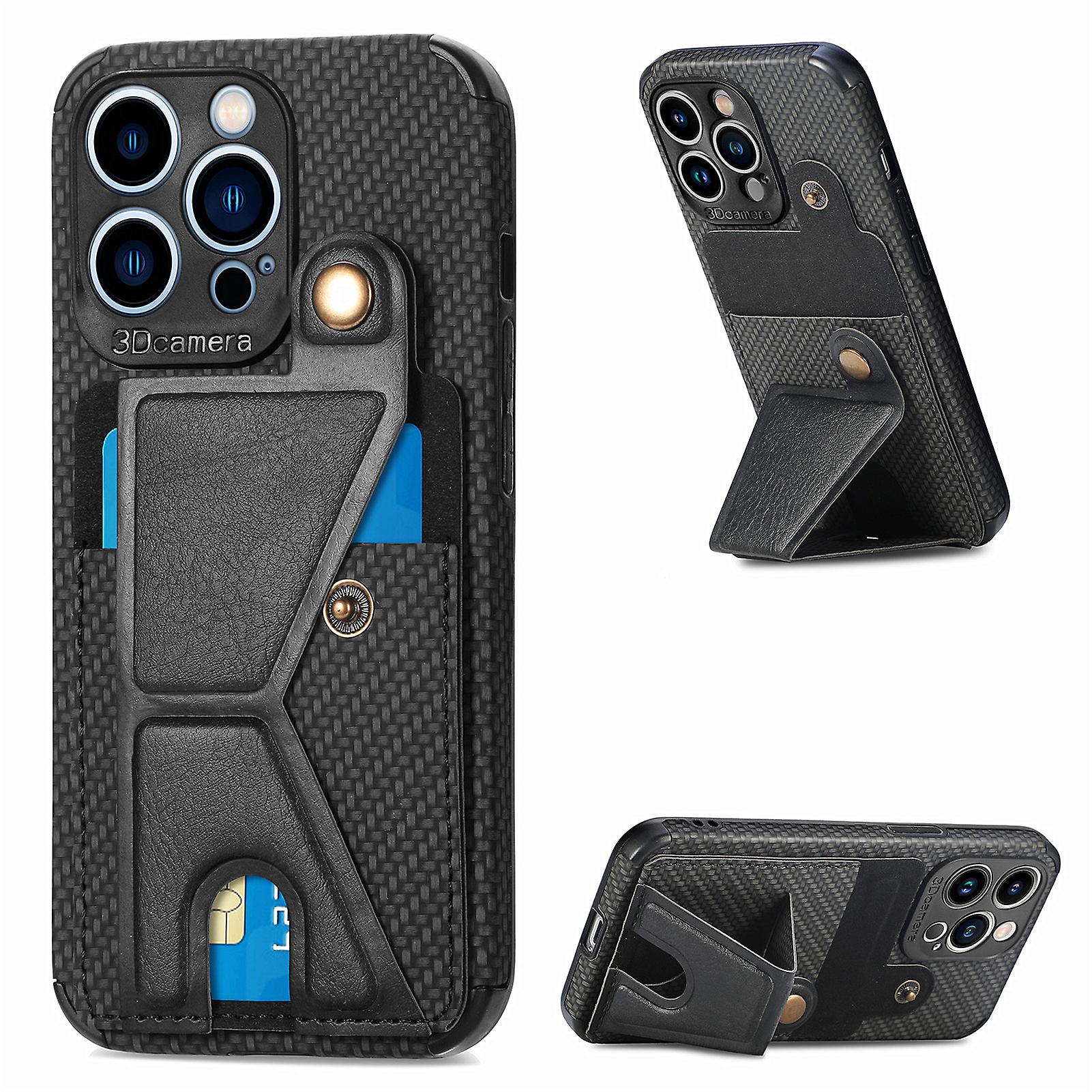 Case For Iphone X/11/12/13/14 Pu Multi-function Card Multi-angle Bracket Mobile Phone Case Card Bag Magnetic Suction Anti-drop Protective Cover For Ip