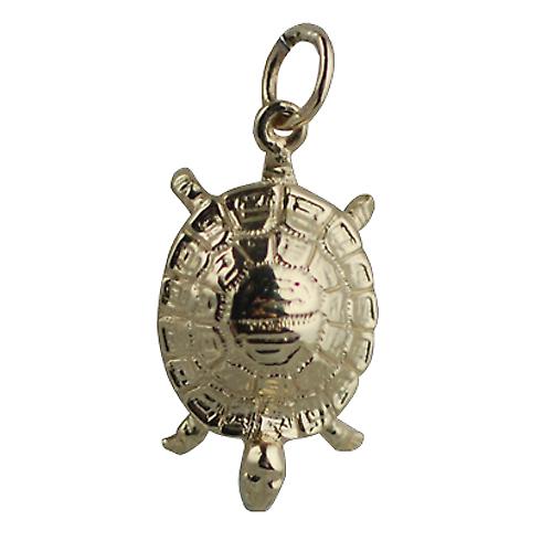 9ct Gold 19x12mm Tortoise Pendant or Charm