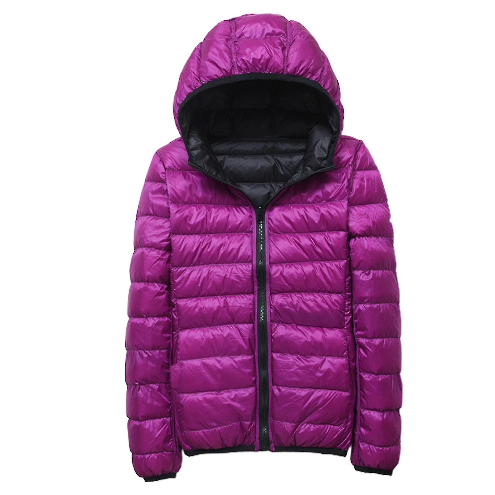 Women's Down Jacket Thin Short Double-sided White Duck Down Large Size Jackets