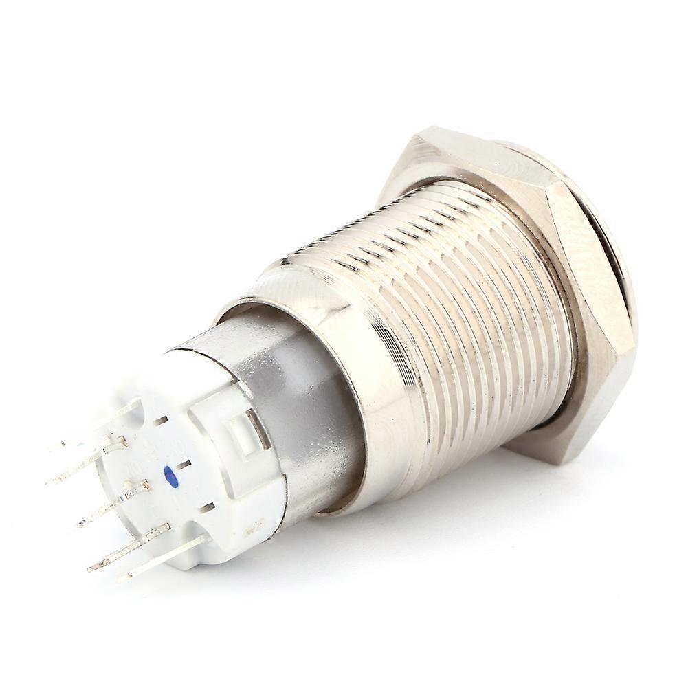 16mm 1NO 1NC Connection Metal LED on/off Switch Latching Push Power