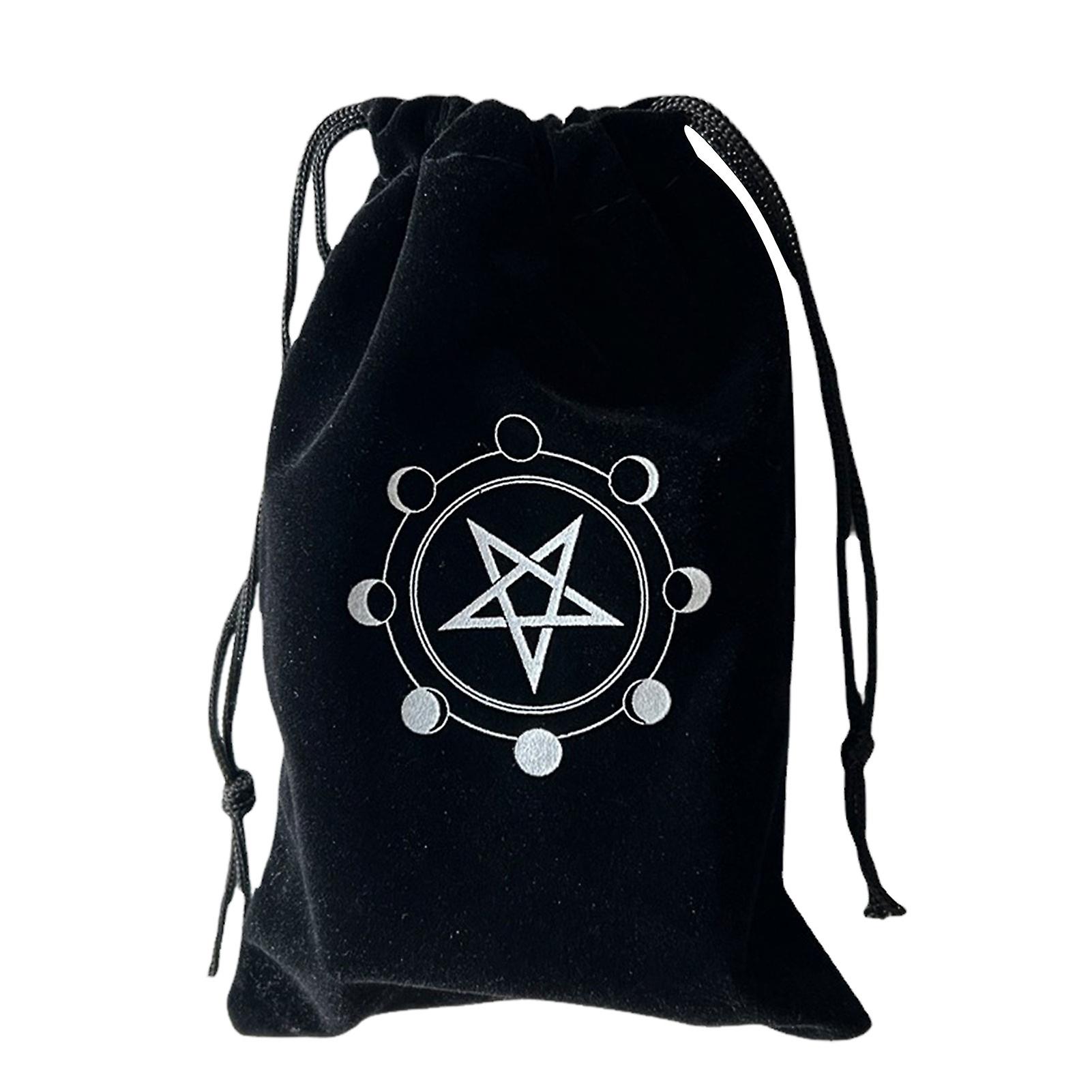 Tarot Card Flannel Bag Multi-purpose Printing Drawstring Bag
