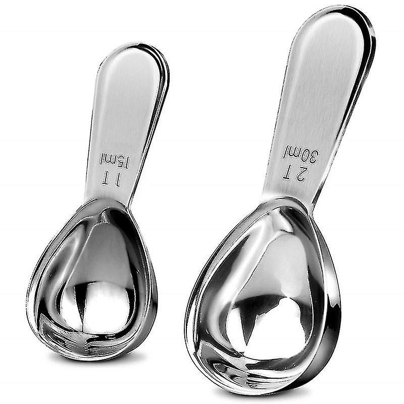 1/2 Pcs Stainless Steel Coffee Measure Scoop 30/15ml Multipurpose Sugar Scoop Kitchen Cooking