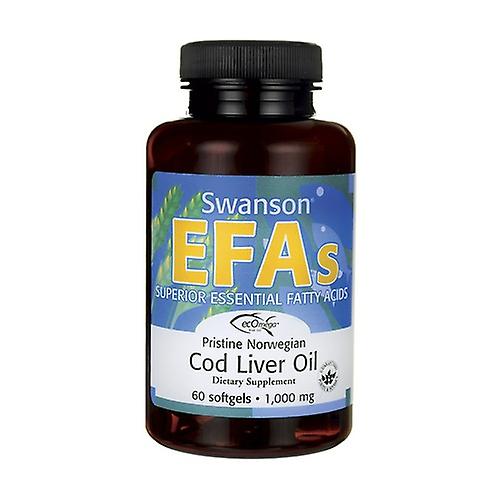 Pristine Norwegian Cod Liver Oil, 1000mg 60 softgels